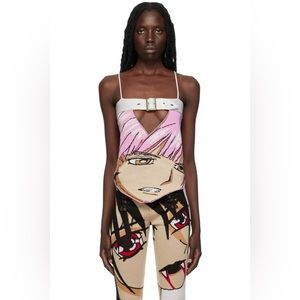 1XBLUE SSENSE Exclusive Pink Anime Tank Top size M